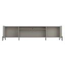 Ver imagem 4 de Rack para Sala 260cm com 4 Portas Brise Pés Metal 100% Mdf Cor:grigio com Dourado