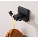 Ver imagem 5 de Cabide Duplo Preto Fosco Quadrado em Aço Inox