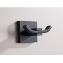 Ver imagem 3 de Cabide Duplo Preto Fosco Quadrado em Aço Inox