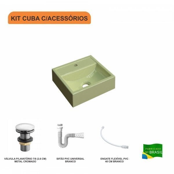 Kit Cuba Q32 com Válvula Click 01"G, Sifão PVC e Flexível Compace - 3