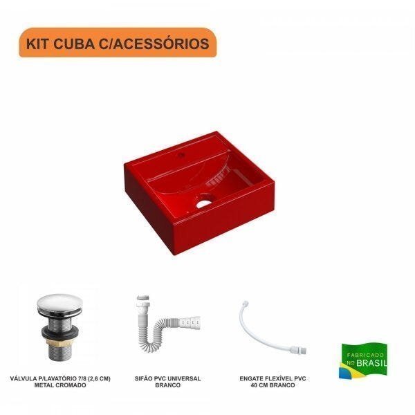 Kit Cuba Q32 com Válvula Click 01"G, Sifão PVC e Flexível Compace - 3