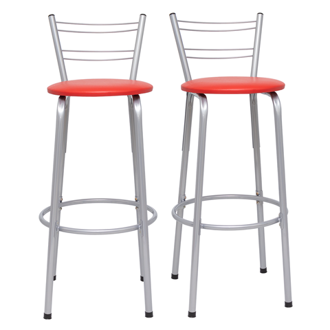 Kit 2 Banquetas para Balcão Flórida Prata Bistrô Ilhas Cozinha Gourmet Bares