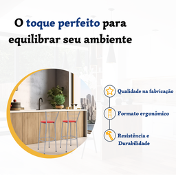 Kit 2 Banquetas para Balcão Flórida Prata Bistrô Ilhas Cozinha Gourmet Bares - 3