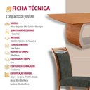 Ver imagem 7 de Mesa Zeus 180cm Tampo Laminado Canto Barril com 6 Cadeiras Jade Imbuia Natural
