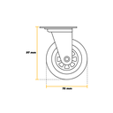 Ver imagem 4 de Rodizio ou Rodinha para Móveis Ø75 Mm sem Freio