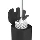 Ver imagem 1 de Conjunto 2 Escovas Sanitárias com Suportes para Banheiro Lavabo Polipropileno Dual OU Preto