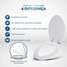 Assento Sanitário Soft Close Alpinia Cinza Claro para Vaso Fiori - 5