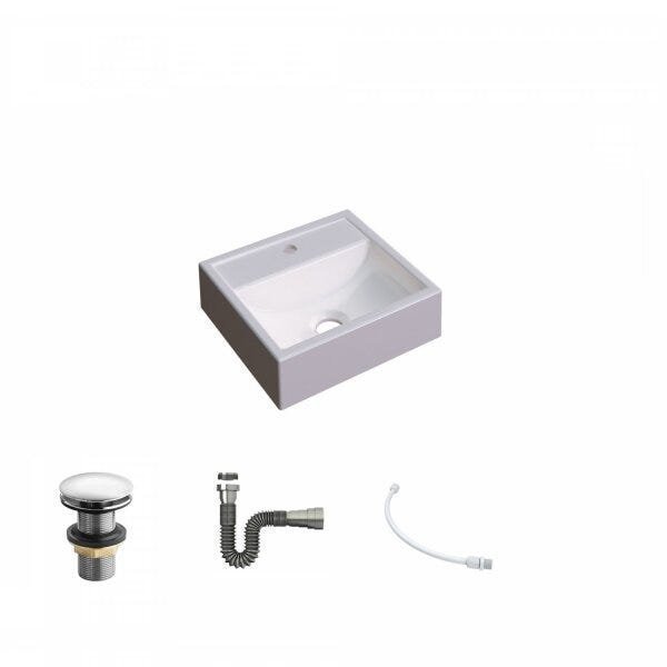 Kit Cuba Q32 com Válvula Click 01"G, Sifão Cromado e Flexível Compace - 2