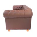 Ver imagem 3 de Dois Sofás Chesterfield Luiz XV 2,30 c. Ecológico Marrom sala de estar/recepção/ barbearia