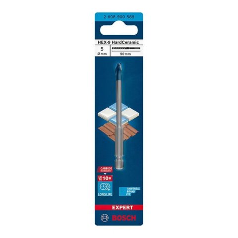 Broca para Porcelanato Expert Hex-9 Hard 5x90mm - 2608900593000 - Bosch