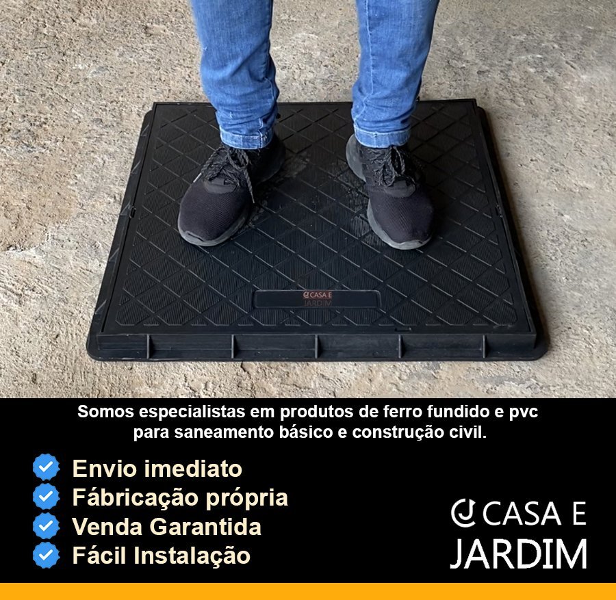 Tampa Pvc 50x50 Esgoto Gordura Elétrica Elétrica Simples - 4