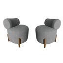 Ver imagem 1 de Kit 2 Poltronas Decorativa Mônaco Linho Cinza
