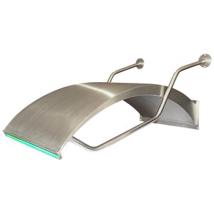 Cascata Inox Piscina Parede Niágara 1 Metro Led + Controladora
