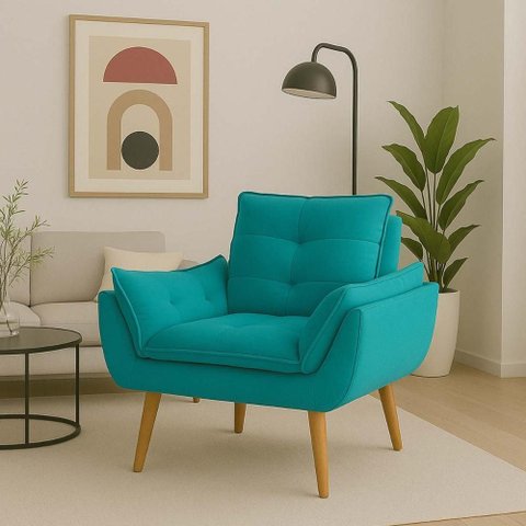 Poltrona Decorativa Opala para Sala Confortável Arapongas