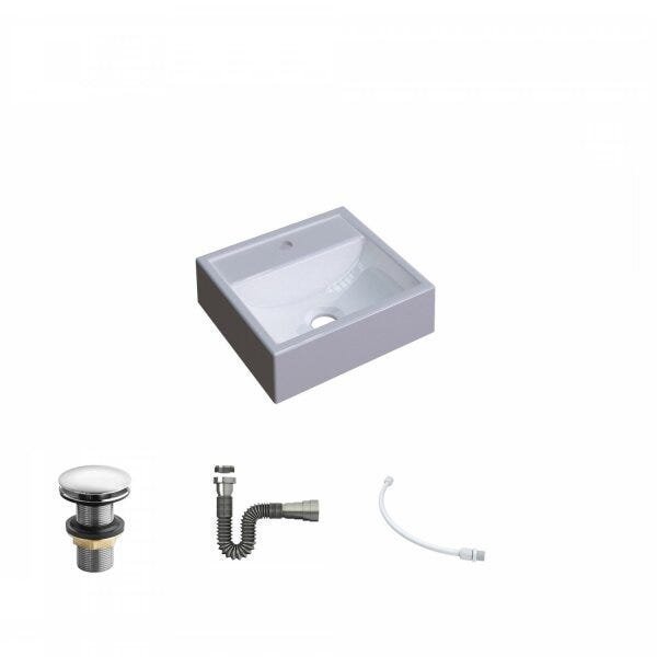 Kit Cuba Q32 com Válvula Click 1 1/2, Sifão Cromado e Flexível Compace - 2