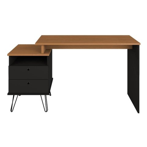 Escrivaninha Plus 2 Gavetas Freijó/Preto Artany