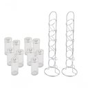 Ver imagem 1 de Kit Porta Condimento com Suporte Vertical 10 Potes de Vidro