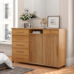 Cômoda Grande Organizadora 176cm Max New Lukaliam Freijo Ripado - 6