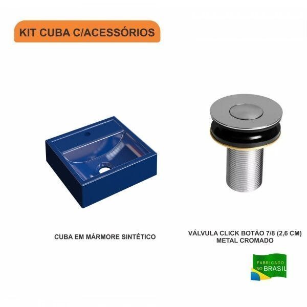 Kit Cuba Q32 com Válvula Click Botão Compace - 3