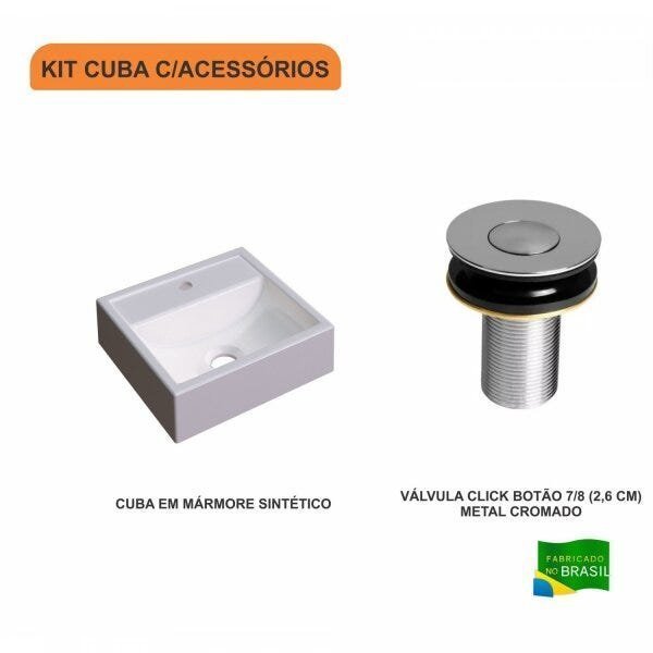 Kit Cuba Q32 com Válvula Click Botão Compace - 3