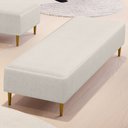 Ver imagem 2 de Puff Decorativo Sala de Estar Bali W01 Pés Palito 170x60cm Linho Cru - Lyam Decor