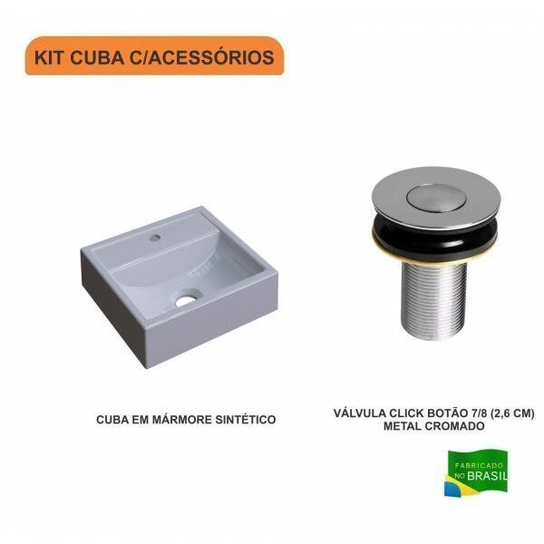 Kit Cuba Q32 com Válvula Click Botão Compace - 3