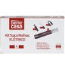 Kit Saca Rolhas Elétrico 4 Peças para Vinho Cinza - 4