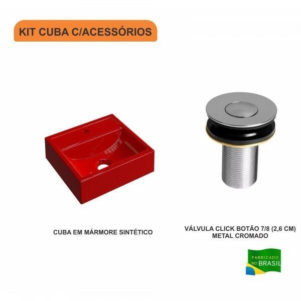 Kit Cuba Q32 com Válvula Click Botão Compace - 3