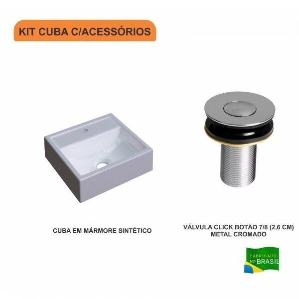 Kit Cuba Q32 com Válvula Click Botão Compace - 3