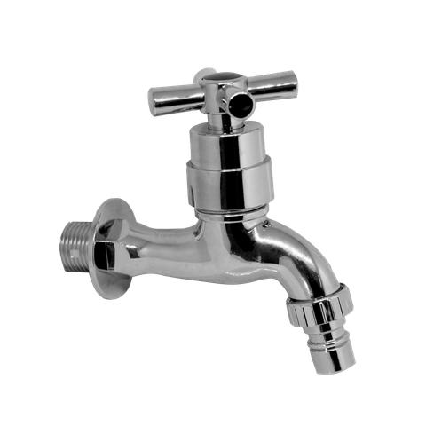 Torneira Parede Tanque 1/4 Prata Plástico Abs Gold Sand