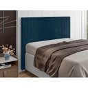 Ver imagem 3 de Cabeceira Box Casal 1,40cm Ferrara Italian Flex Veludo Marinho