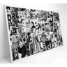 Quadro Colagem de Letras em Preto e Branco Medidas 60x40 Cm Impressão Adesivo Fotográfico - 5