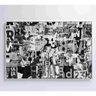 Quadro Colagem de Letras em Preto e Branco Medidas 60x40 Cm Impressão Adesivo Fotográfico - 3
