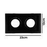Spot Duplo Embutir Quadrado Recuado Par20 Preto - 3