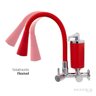 Torneira de Cozinha Vermelho Gourmet Parede com Filtro Inox Flexível bico Arejador Cone Duplo Jato - 2