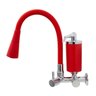 Torneira de Cozinha Vermelho Gourmet Parede com Filtro Inox Flexível bico Arejador Cone Duplo Jato - 1