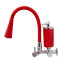 Ver imagem 1 de Torneira de Cozinha Vermelho Gourmet Parede com Filtro Inox Flexível bico Arejador Cone Duplo Jato