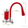 Torneira de Cozinha Vermelho Gourmet Parede com Filtro Inox Flexível bico Arejador Cone Duplo Jato - 5