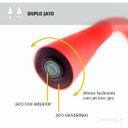 Ver imagem 4 de Torneira de Cozinha Vermelho Gourmet Parede com Filtro Inox Flexível bico Arejador Cone Duplo Jato