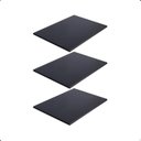 Ver imagem 1 de Kit 3 Prateleira Preta 60X35 Tampo Tabua Mdf  Organizadora Decoração Cozinha Quarto Banheiro Sala