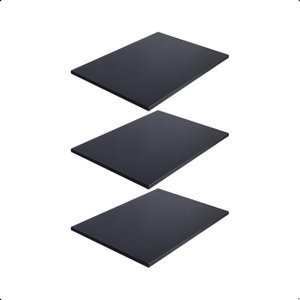 Kit 3 Prateleira Preta 60X35 Tampo Tabua Mdf  Organizadora Decoração Cozinha Quarto Banheiro Sala