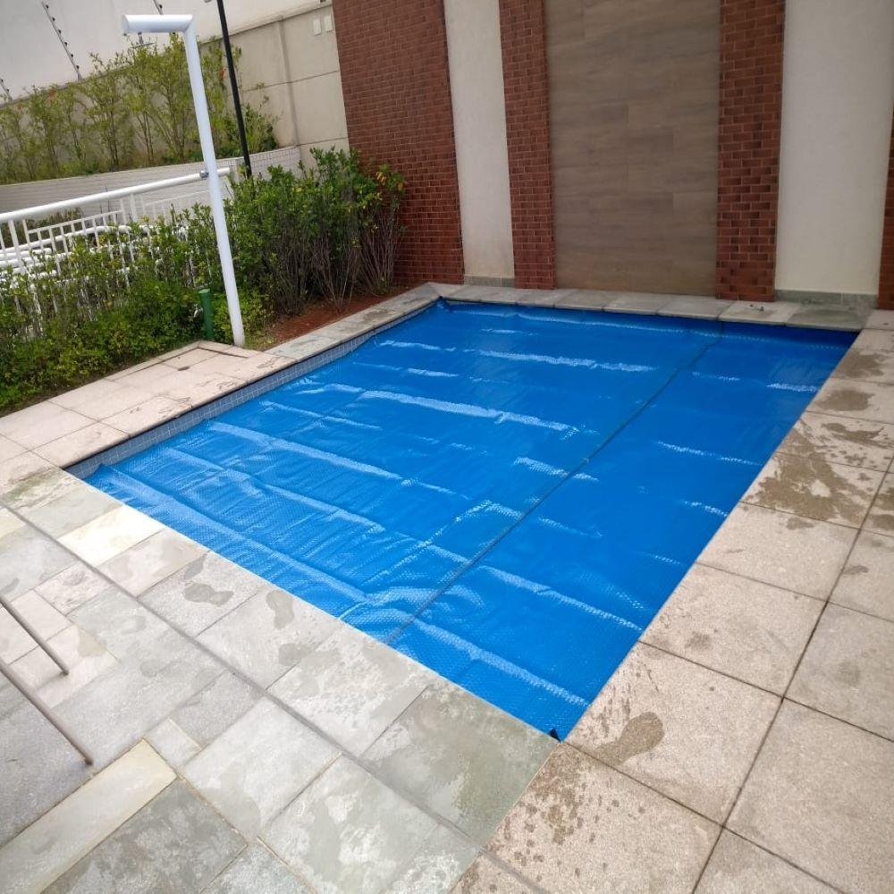 Capa Térmica Piscina 12x3 300 Micras Proteção Uv BLACK/BLUE - 5