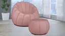 Ver imagem 1 de Kit Poltrona Decorativa C/ Puff Concha Veludo Rosa - Londrilar