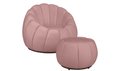 Ver imagem 2 de Kit Poltrona Decorativa C/ Puff Concha Veludo Rosa - Londrilar