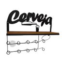 Ver mais imagens de prateleira cerveja escorredor de copos porta pano de prato fero madeira