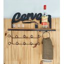 Ver imagem 3 de prateleira cerveja escorredor de copos porta pano de prato fero madeira