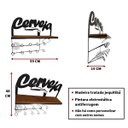 Ver imagem 2 de prateleira cerveja escorredor de copos porta pano de prato fero madeira