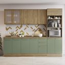 Ver imagem 1 de Armário de Cozinha Modulada Completa Reta 7 Peças 2,70m Botanic Kappesberg