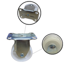 Ver imagem 3 de Kit 2 Un Rodízio Rodinha Placa Base Aço Fixo Roda Nylon Diâmetro 50mm 2" Altura 65mm