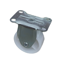Ver mais imagens de Kit 2 Un Rodízio Rodinha Placa Base Aço Fixo Roda Nylon Diâmetro 50mm 2" Altura 65mm
